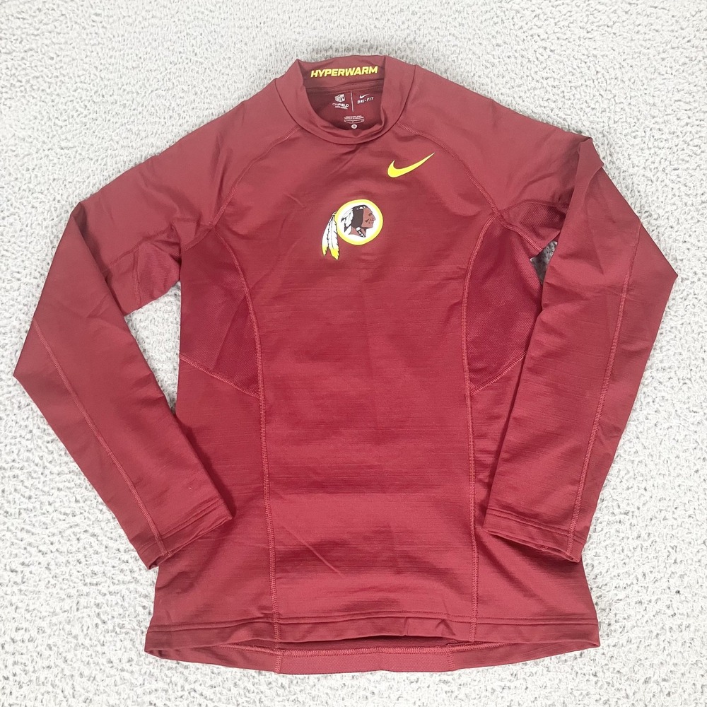 Washington Shirt Women Small Red NFL Football Nike Hyperwarm Dri Fit Long Sleeve